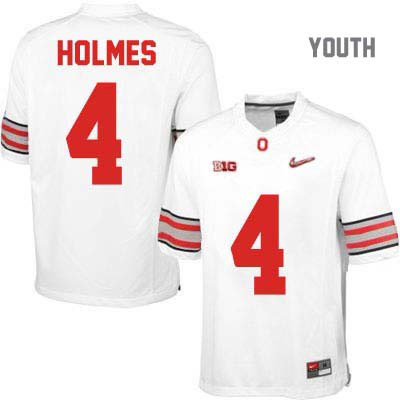 Ohio State Buckeyes Youth Santonio Holmes #4 White Authentic Nike Diamond Quest College NCAA Stitched Football Jersey FS19I46RS